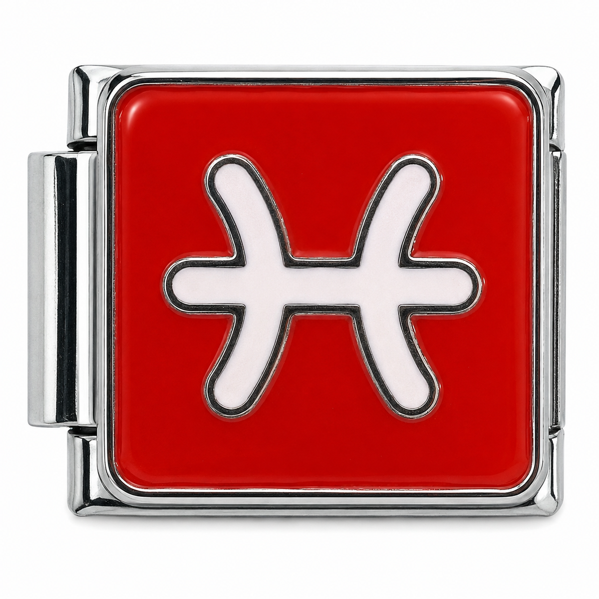 Pisces Zodiac Silver Italian Charm