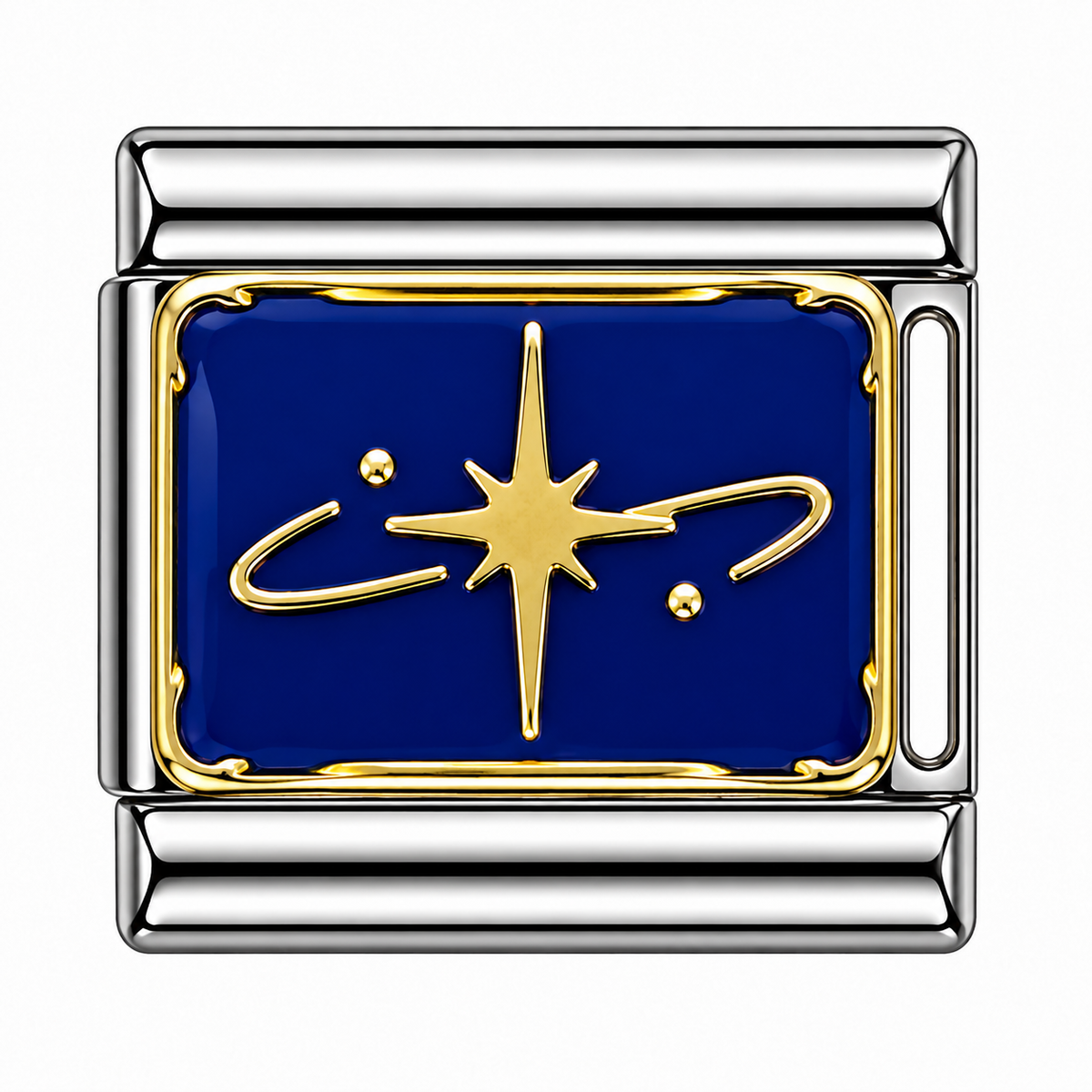 Shooting Star Silver Italian Charm
