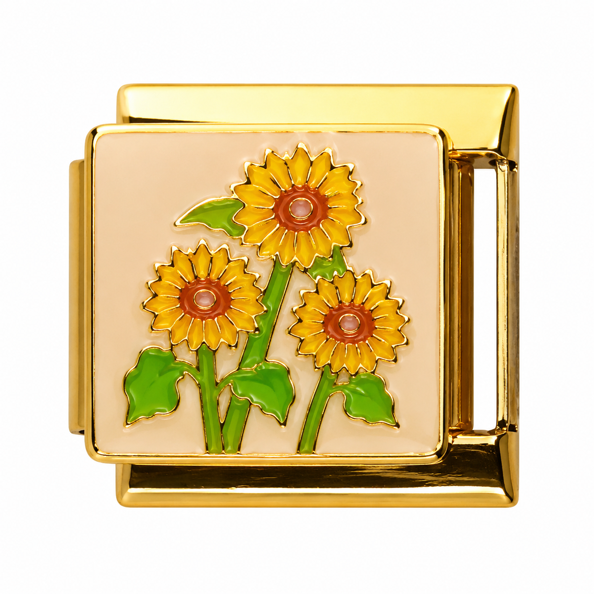 Sunflower Gold Italian Charm