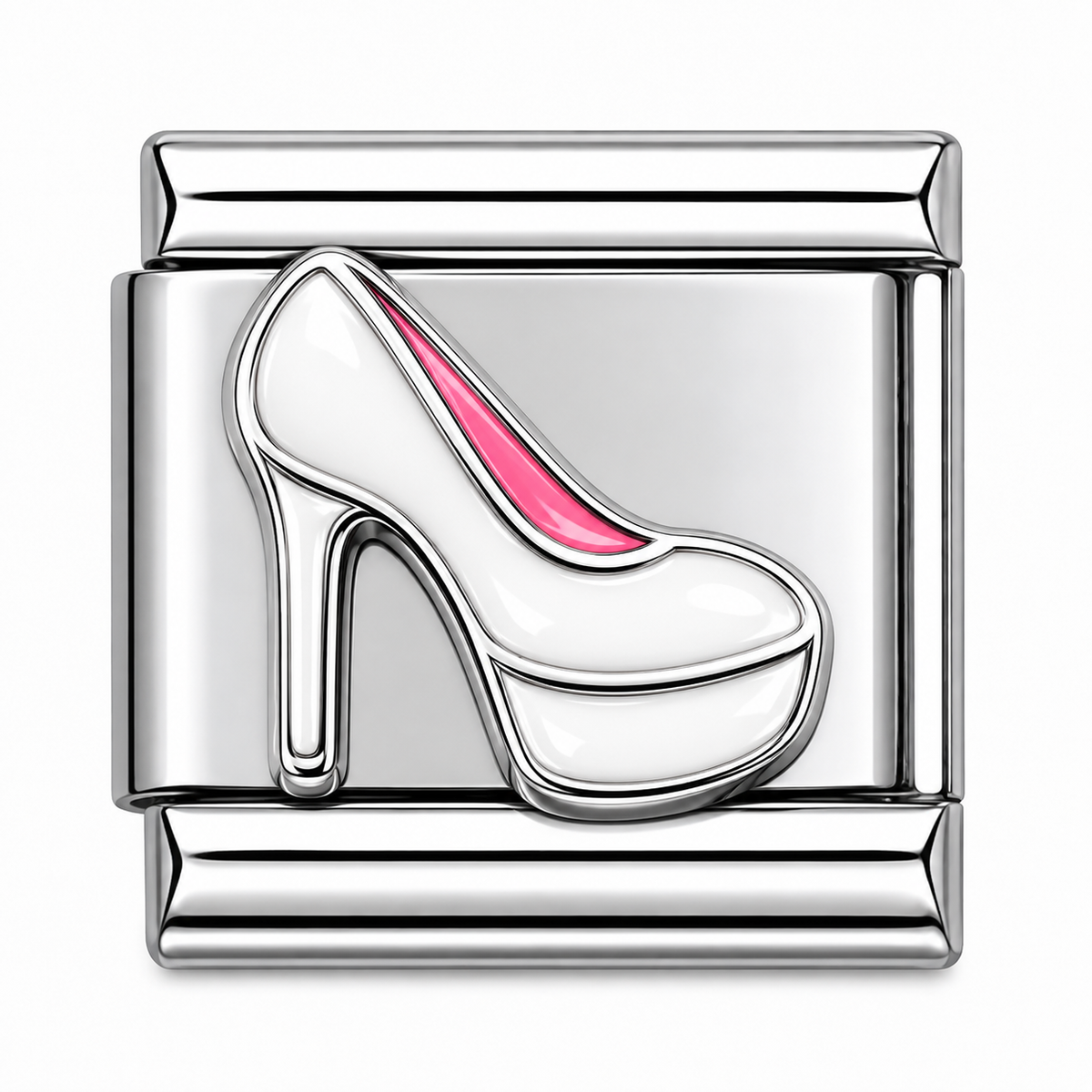 White High Heel Italian Charm