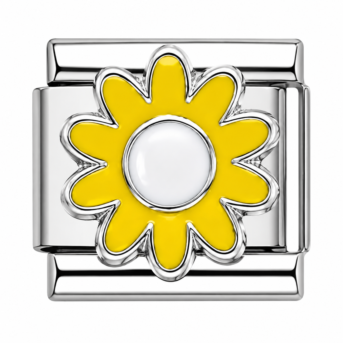 Yellow Daisy Flower Italian Charm