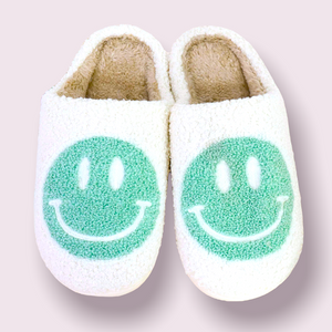 Fuzzy Soho Happy Face Slippers