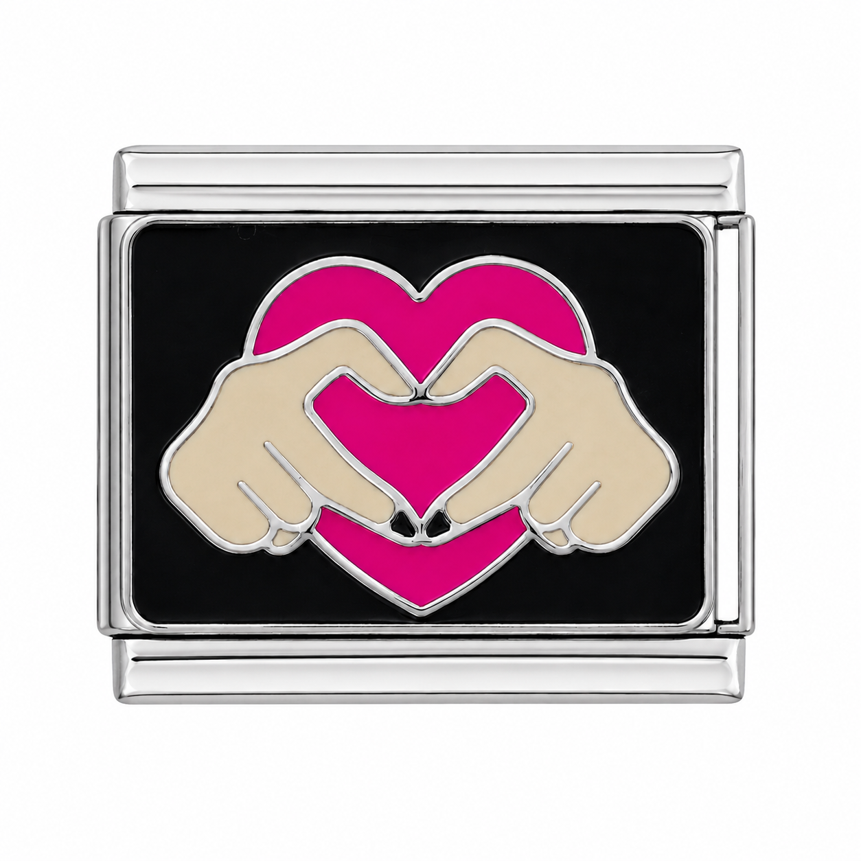 Hand Heart Gesture Italian Charm