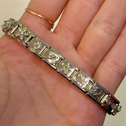 Glitzy Diamond Premade Italian Charm Bracelet