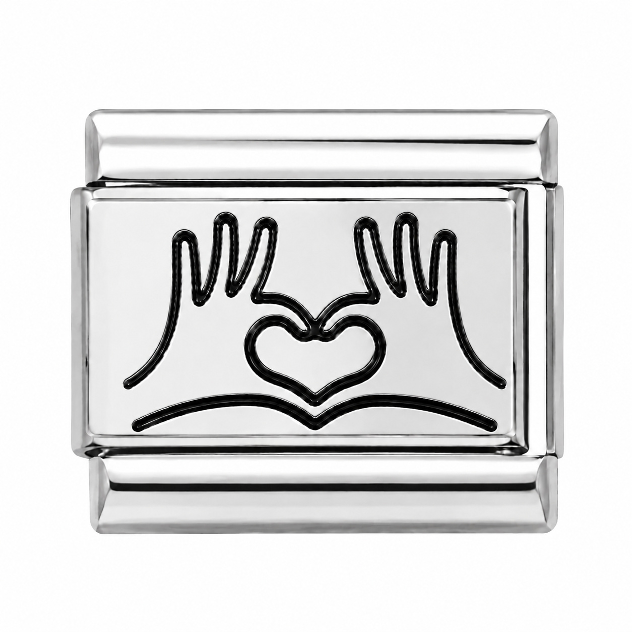 Hands Forming Heart Italian Charm