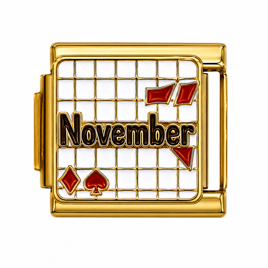November Gold Italian Charm