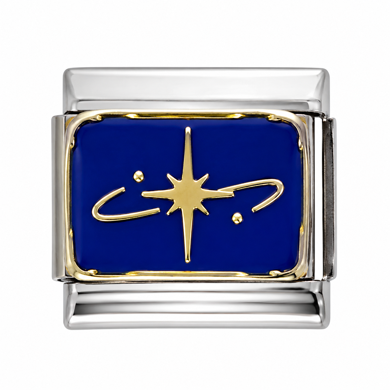 Shooting Star Silver Italian Charm