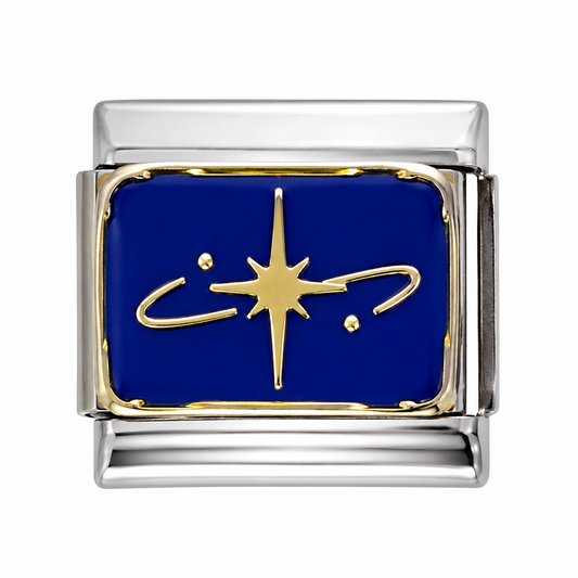Shooting Star Silver Italian Charm