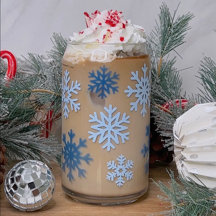 Snow Flakes Ice Coffee Cup