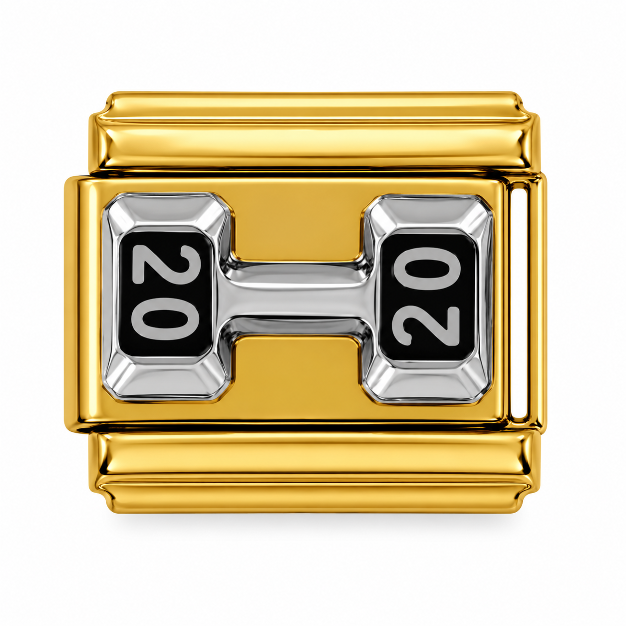 20 Dumbbell Gold Italian Charm