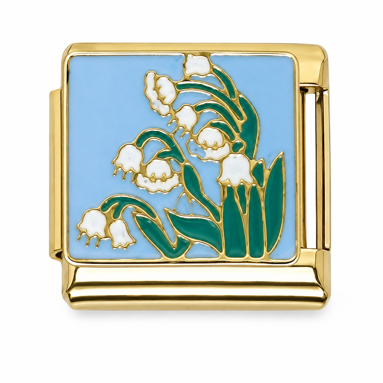 Lily of the Valley Gold Italian Charm