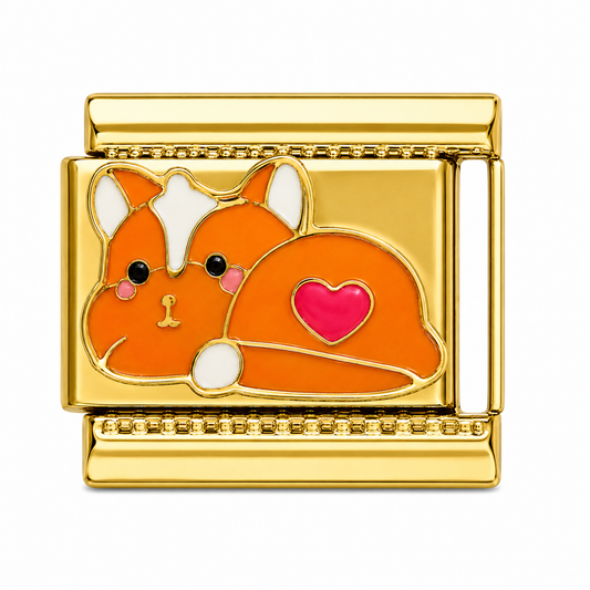 Heart Pet Gold Italian Charm