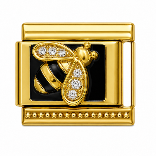 Honey Bee Gold Italian Charm
