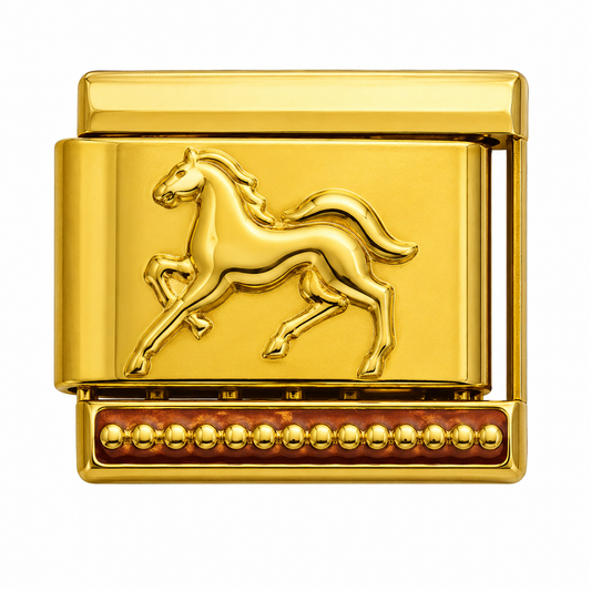 Horse Gold Italian Charm