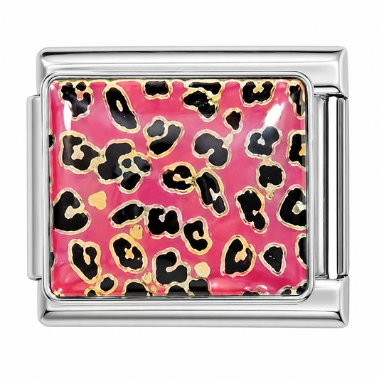 Hot Pink Cheetah Print Italian Charm