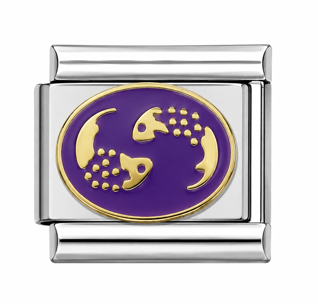 Fish Pisces Gold Italian Charm