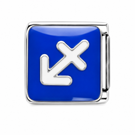 Sagittarius Zodiac Blue Italian Charm