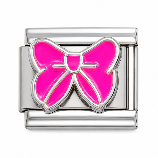 Pink Bow Italian Charm
