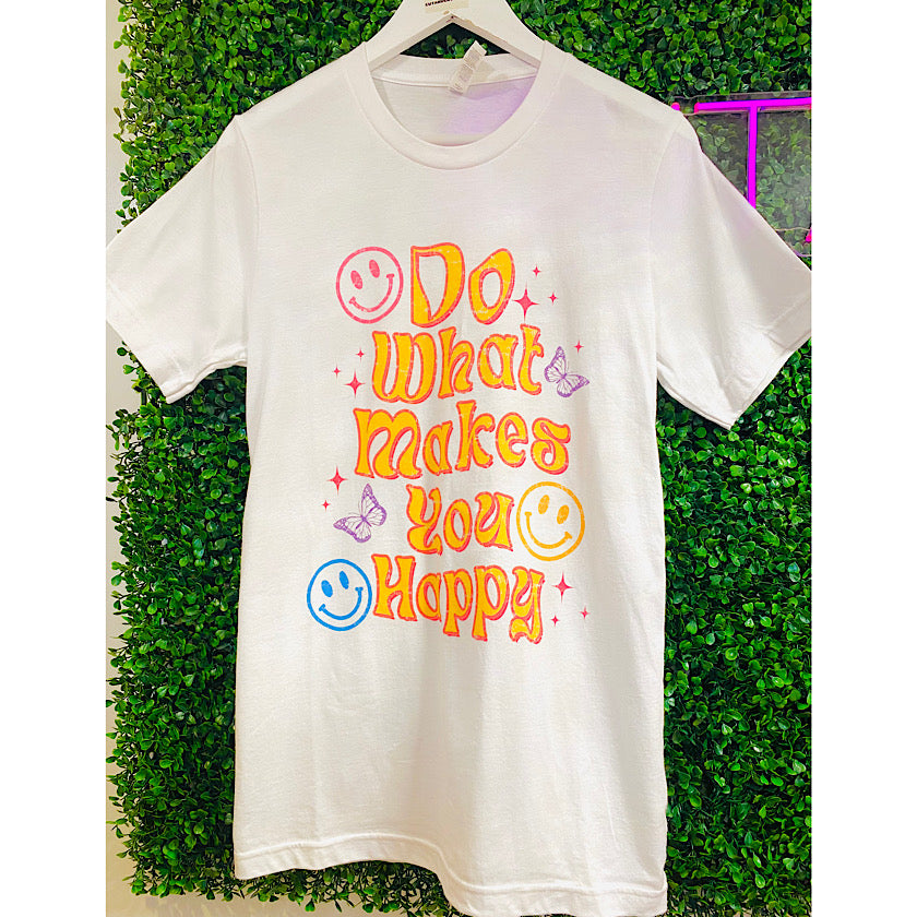 Do What Makes You Happy Retro Gradient T-shirt