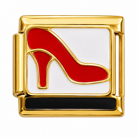 Red Heel Gold Italian Charm