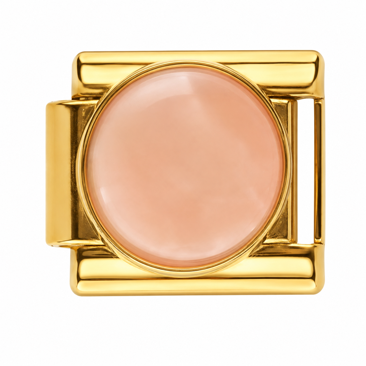 Pink Marble Gold Italian Charm