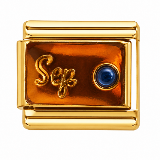 September Copper Italian Charm