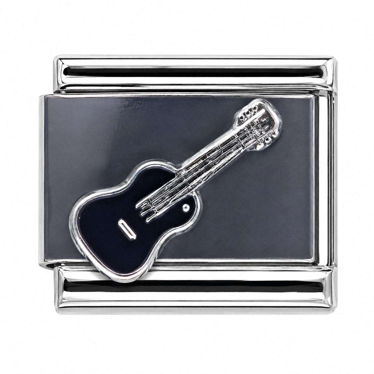 Guitar Italian Silver Charm