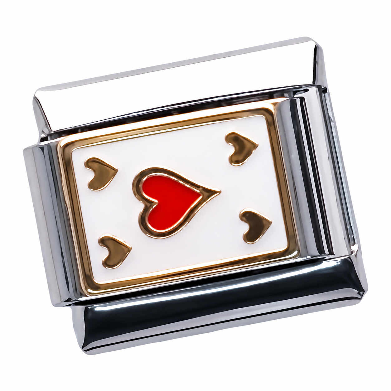 Ace of Hearts Silver Italian Charm