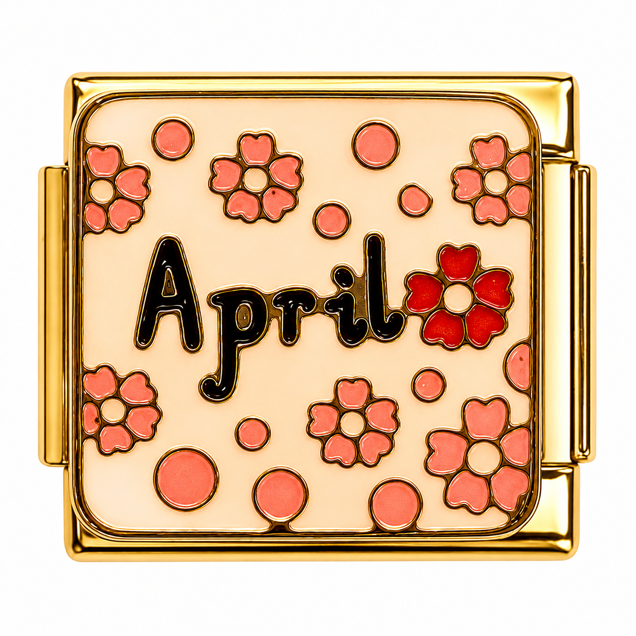 April Gold Italian Charm