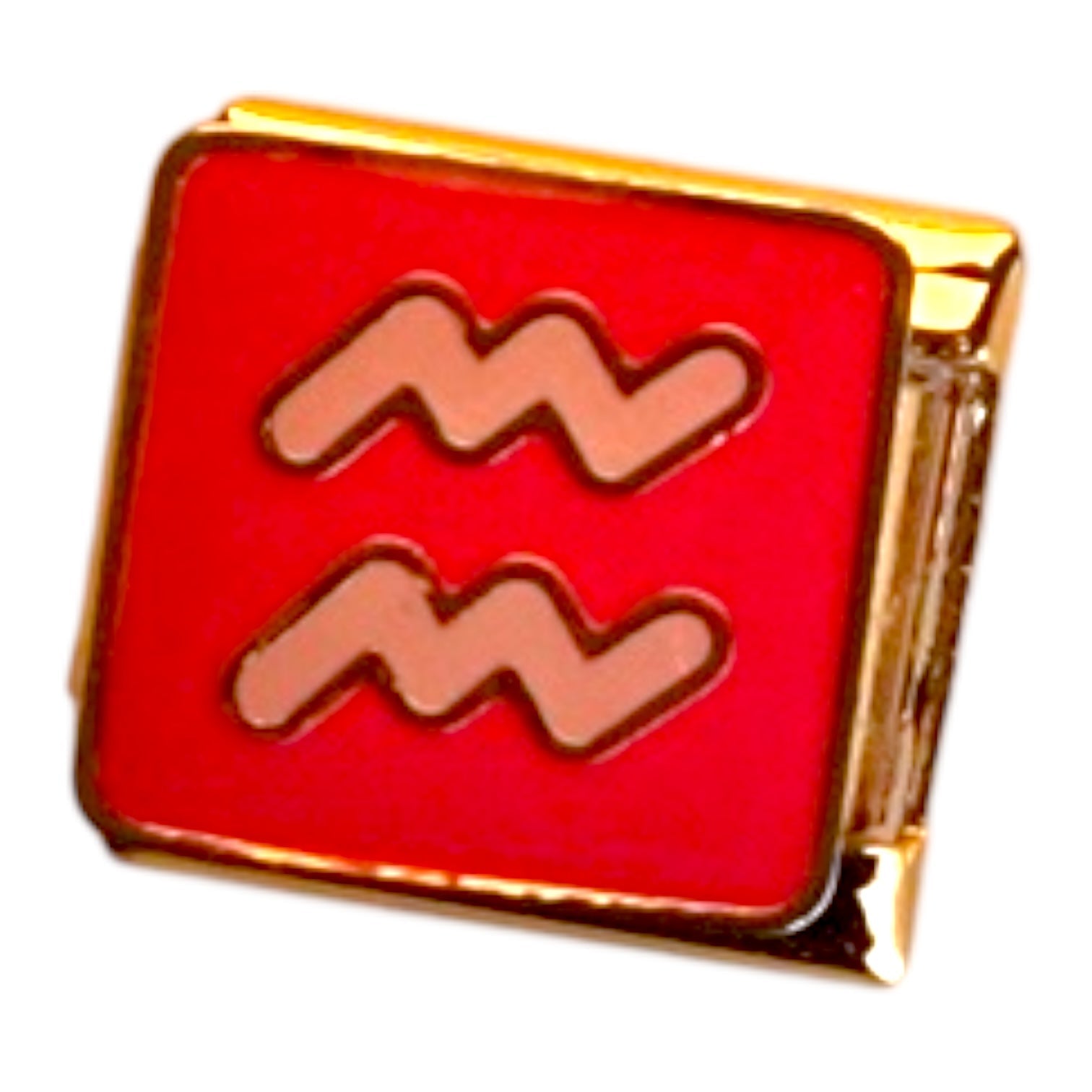 Aquarius Zodiac Gold Italian Charm