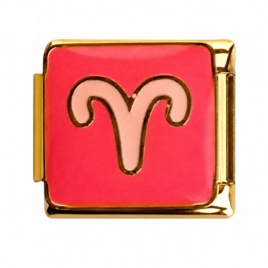 Aries Zodiac Gold Italian Charm