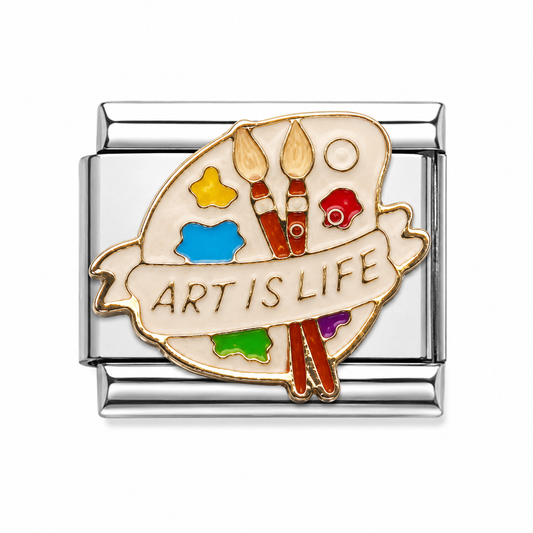 Art Is Life Silver Italian Charm