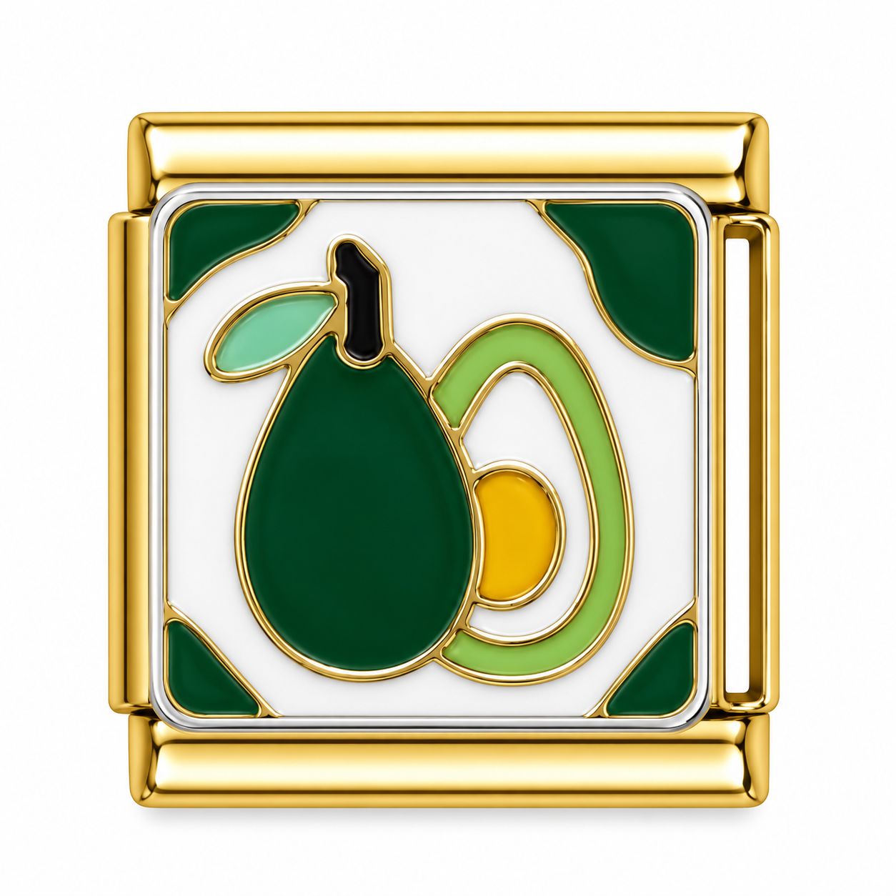 Avocado Duo Two-Tone Italian Charm