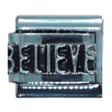 BELIEVE Word Italian Charm
