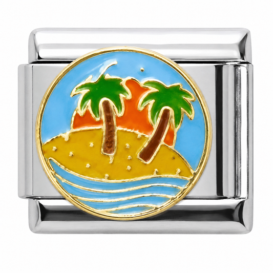 Beach Palm Trees Italian Charm