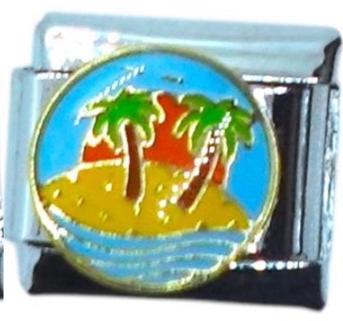 Beach Palm Trees Italian Charm