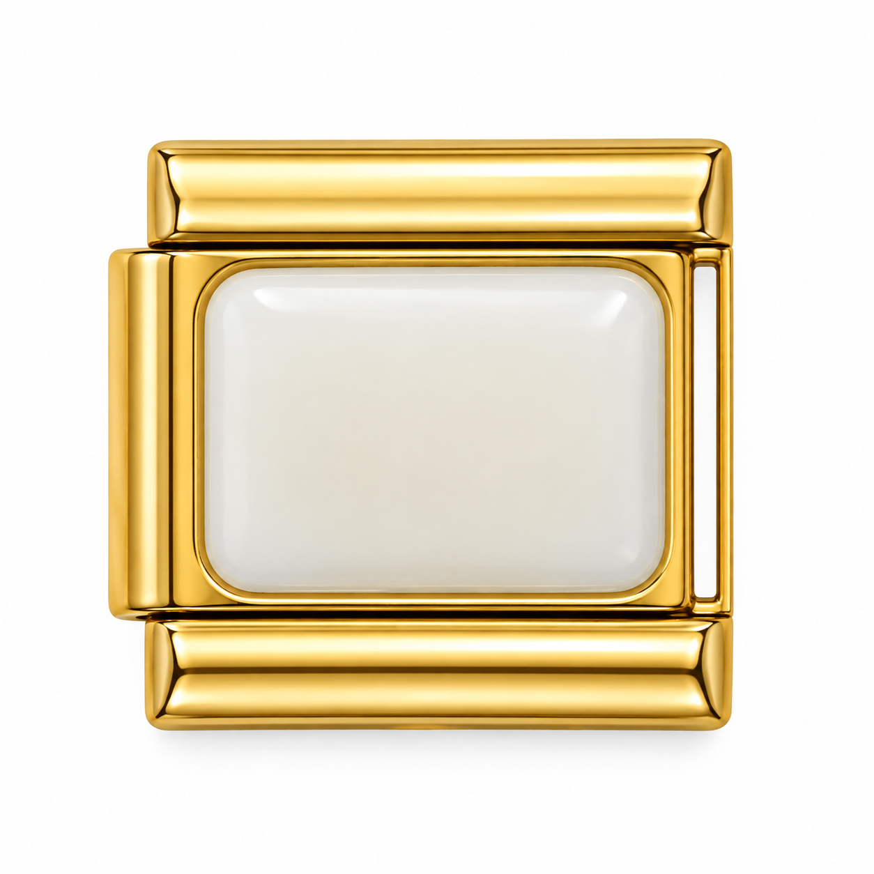 Blank White Gold Italian Charm