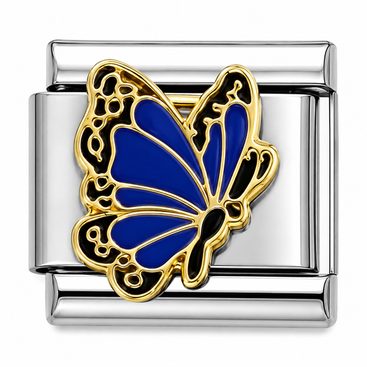 Blue Butterfly Italian Charm