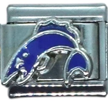 Blue Dolphin Italian Charm