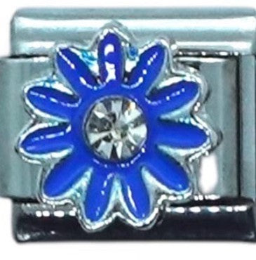 Blue Flower Italian Charm