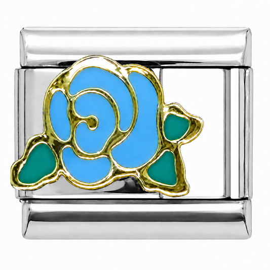 Blue Rose Italian Charm