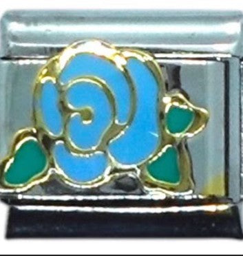 Blue Rose Italian Charm