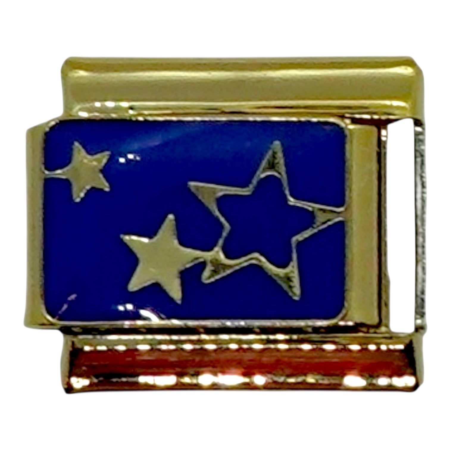 Blue Star Gold Italian Charm