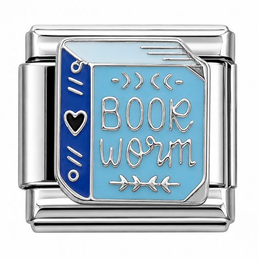 Book Worm Italian Charm