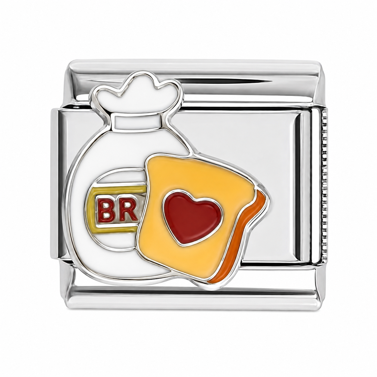 Bread Slice Silver Italian Charm