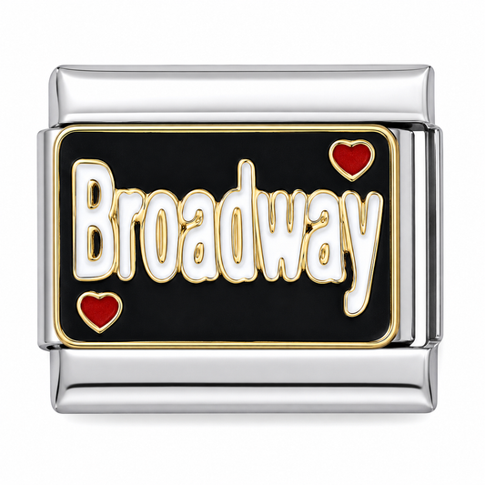 Broadway Hearts Italian Charm