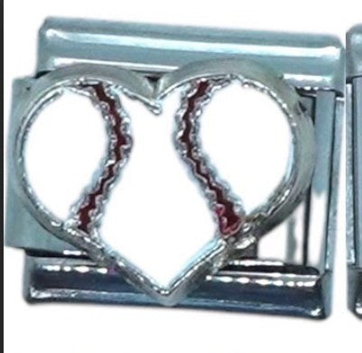 Broken Heart Italian Charm