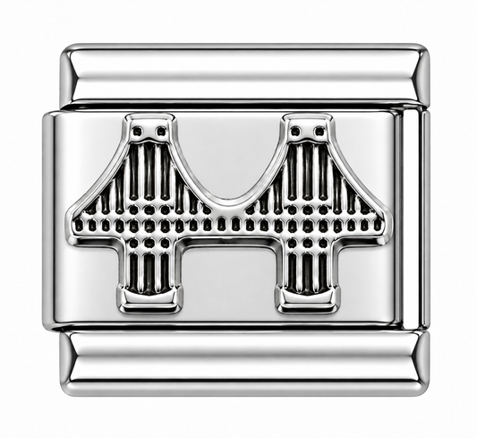 Brooklyn Bridge Silver Italian Charm