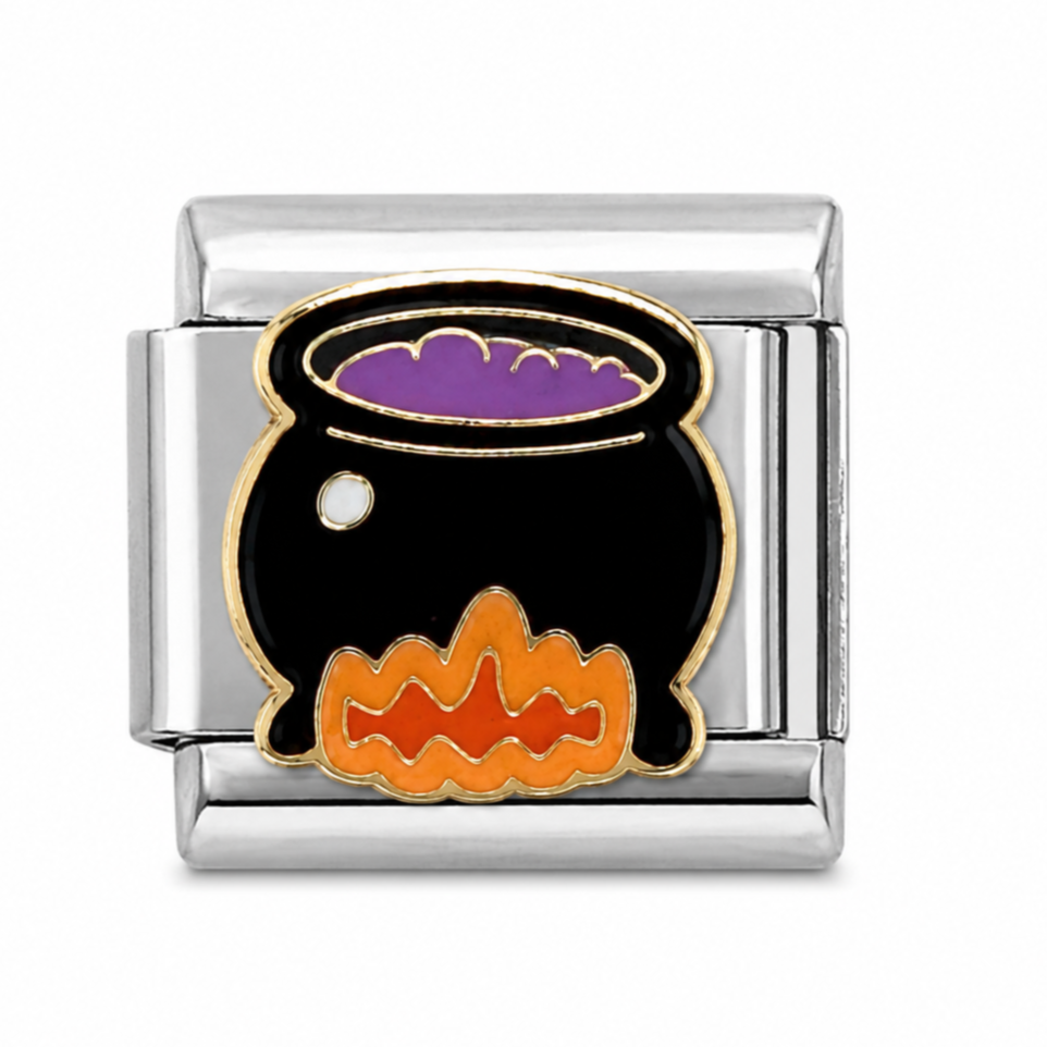 Cauldron Silver Italian Charm