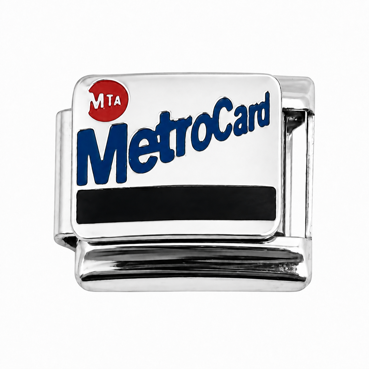 Metrocard Silver Italian Charm